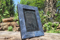 Hand Made Dumortierite Picture Frame in Box - Sold per Item - From Mozambique - Toprock Gemstones and Minerals