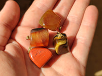 Polished Mixed Box Of 12 Gemstone Pendants - Sold Per Box - From Southern Africa - Toprock Gemstones and Minerals