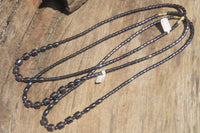 Polished Hematite Barrel Shaped Beaded Necklace - Sold Per Item - From Southern Africa - Toprock Gemstones and Minerals