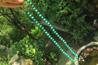 Polished Malachite Ball Shaped Beaded Necklace - Sold Per Item- From Congo - Toprock Gemstones and Minerals