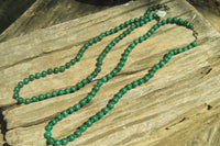 Polished Malachite Ball Shaped Beaded Necklace - Sold Per Item- From Congo - Toprock Gemstones and Minerals