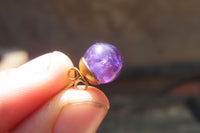 Polished Pair of Gemmy Amethyst Stud Earrings - sold per Pair - From Zambia - Toprock Gemstones and Minerals