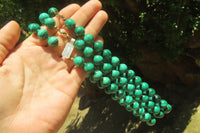 Polished Malachite Ball Shaped Large Beaded Necklace - Sold Per Item- From Congo - Toprock Gemstones and Minerals