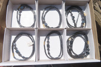 Polished Larger Hematite Beaded Choker with Dice Center - Sold Per Item - From Southern Africa - Toprock Gemstones and Minerals