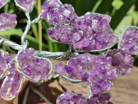Hand Made Amethyst Tumble Chip & Wire Wrap Tree - Sold Per Item - From South Africa - Toprock Gemstones and Minerals