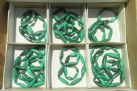 Polished Small Malachite Barrel Shaped Beaded Necklace - Sold Per Item - From Congo - Toprock Gemstones and Minerals