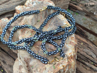 Polished Hematite and Aventurine combo Triple Twisted Beaded Necklace and Bracelet Set - Sold Per Item - From China - Toprock Gemstones and Minerals