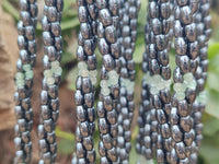 Polished Hematite and Aventurine combo Triple Twisted Beaded Necklace and Bracelet Set - Sold Per Item - From China - Toprock Gemstones and Minerals