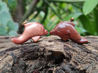 Polished Mixed Set Of 12 Gemstone Dolphin Pendants - Sold Per Box - From Southern Africa - Toprock Gemstones and Minerals