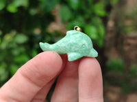 Polished Mixed Set Of 12 Gemstone Dolphin Pendants - Sold Per Box - From Southern Africa - Toprock Gemstones and Minerals