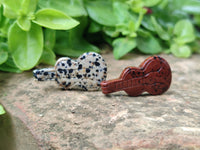 Hand Made Mixed Set Of 12 Gemstone Guitar Pendants - Sold Per Box - From Southern Africa - Toprock Gemstones and Minerals