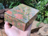 Hand Made Unakite Jewellery Box - Sold per Item - From South Africa - Toprock Gemstones and Minerals