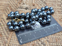 Polished Silver Hematite Ball Shaped Beaded Necklace - Sold Per Item - From China - Toprock Gemstones and Minerals