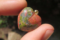 Polished Mixed Box Set of 12 Convex Gemstone Heart Pendants - Sold Per Box - From Southern Africa - Toprock Gemstones and Minerals