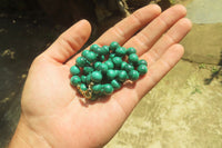 Polished Large Malachite Ball Shaped Beaded Necklace - Sold Per Item- From Congo - Toprock Gemstones and Minerals