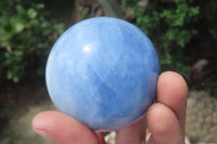 Polished Medium Blue Calcite Spheres - Sold per Item - From Madagascar - Toprock Gemstones and Minerals
