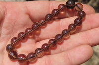 Polished Clear Smokey Quartz Beaded Stretch Bracelet - Sold Per Item - From Madagascar - Toprock Gemstones and Minerals