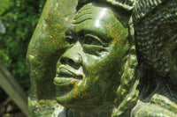 Hand Made Green Verdite Royal African Sculpture x 1 From Zimbabwe - Toprock Gemstones and Minerals