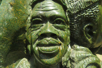 Hand Made Green Verdite Royal African Sculpture x 1 From Zimbabwe - Toprock Gemstones and Minerals