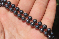 Polished Silver Hematite Beaded Necklace - Sold Per Item - From China - Toprock Gemstones and Minerals