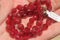 Polished Red Agate Faceted Beaded Necklace - Sold Per Item - From Brazil - Toprock Gemstones and Minerals
