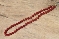Polished Red Agate Faceted Beaded Necklace - Sold Per Item - From Brazil - Toprock Gemstones and Minerals