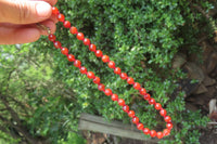 Polished Red Agate Faceted Beaded Necklace - Sold Per Item - From Brazil - Toprock Gemstones and Minerals