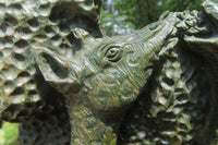 Hand Made Green Verdite Giraffe Carving x 1 From Zimbabwe - Toprock Gemstones and Minerals