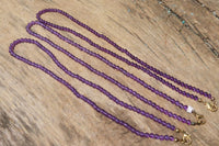 Polished AA Grade Gem Amethyst Beaded Necklace - Sold per Item- From Zambia - Toprock Gemstones and Minerals