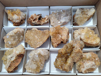 Natural Limonite Quartz Clusters x 12 From Zambia - Toprock Gemstones and Minerals