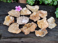 Natural Limonite Quartz Clusters x 12 From Zambia - Toprock Gemstones and Minerals