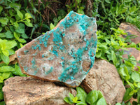 Natural Drusy Coated Chrysocolla Specimen x 1 From Likasi, Congo - Toprock Gemstones and Minerals