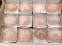 Polished Rose Quartz Palm Stones x 12 From Madagascar - Toprock Gemstones and Minerals