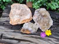 Natural Limonite Quartz Clusters x 3 From Zambia - Toprock Gemstones and Minerals