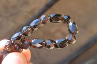 Polished Smokey Quartz Beaded Stretch Bracelet - Sold Per Item - From Madagascar - Toprock Gemstones and Minerals