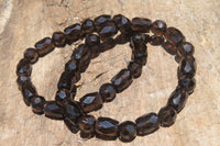 Polished Smokey Quartz Beaded Stretch Bracelet - Sold Per Item - From Madagascar - Toprock Gemstones and Minerals