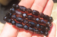 Polished Smokey Quartz Beaded Stretch Bracelet - Sold Per Item - From Madagascar - Toprock Gemstones and Minerals