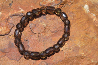 Polished Smokey Quartz Beaded Stretch Bracelet - Sold Per Item - From Madagascar - Toprock Gemstones and Minerals