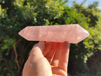 Polished Double Terminated Rose Quartz Points x 6 From Ambatondrazaka, Madagascar - Toprock Gemstones and Minerals
