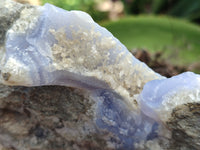 Natural Blue Lace Agate Geode Specimens x 3 From Malawi - Toprock Gemstones and Minerals