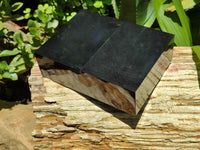 Hand Made Jet Lignite Jewellery Box x 1 From Swaziland - Toprock Gemstones and Minerals