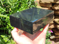 Hand Made Jet Lignite Jewellery Box x 1 From Swaziland - Toprock Gemstones and Minerals
