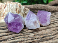 Polished Jacaranda Amethyst Crystals x 6 From Zambia - Toprock Gemstones and Minerals