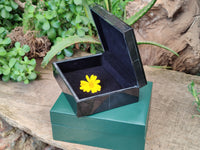 Hand Made Jet Lignite Jewellery Box x 1 From Swaziland - Toprock Gemstones and Minerals