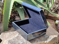 Hand Made Jet Lignite Jewellery Box x 1 From Swaziland - Toprock Gemstones and Minerals