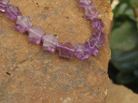 Polished Amethyst Fancy Star Shaped Beaded Necklace - Sold per Item- From Zambia - Toprock Gemstones and Minerals