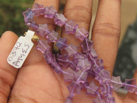 Polished Amethyst Fancy Star Shaped Beaded Necklace - Sold per Item- From Zambia - Toprock Gemstones and Minerals
