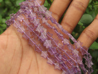 Polished Amethyst Fancy Star Shaped Beaded Necklace - Sold per Item- From Zambia - Toprock Gemstones and Minerals