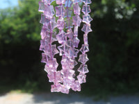 Polished Amethyst Fancy Star Shaped Beaded Necklace - Sold per Item- From Zambia - Toprock Gemstones and Minerals