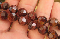 Polished Red Tigers Eye Faceted Beaded Necklace - Sold Per Item - From South Africa - Toprock Gemstones and Minerals